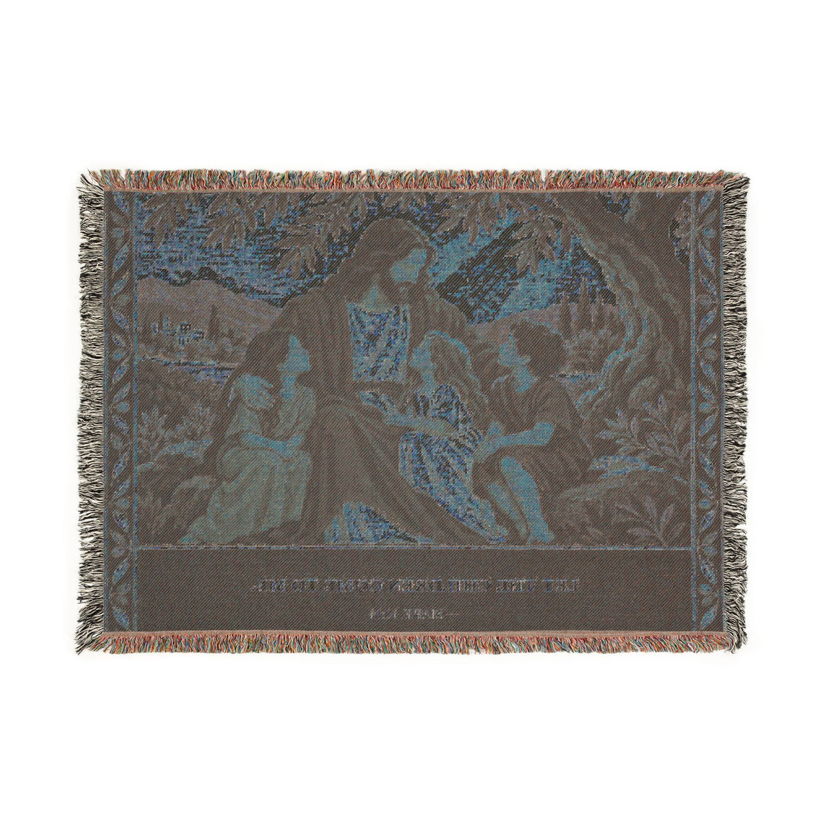 Religious Woven Blanket — 'Let The Children Come To Me' Jesus Throw
