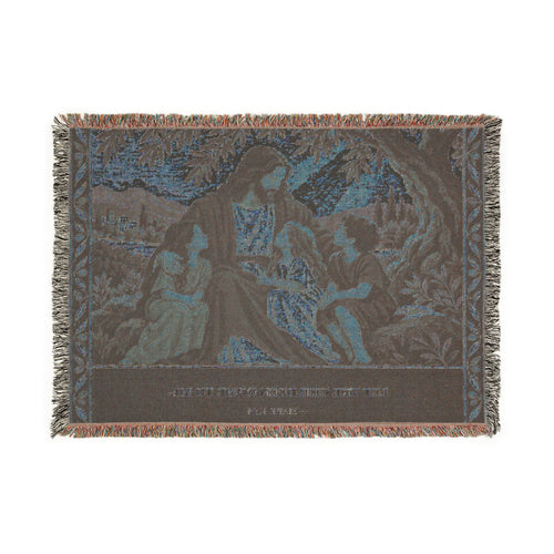 Religious Woven Blanket — 'Let The Children Come To Me' Jesus Throw
