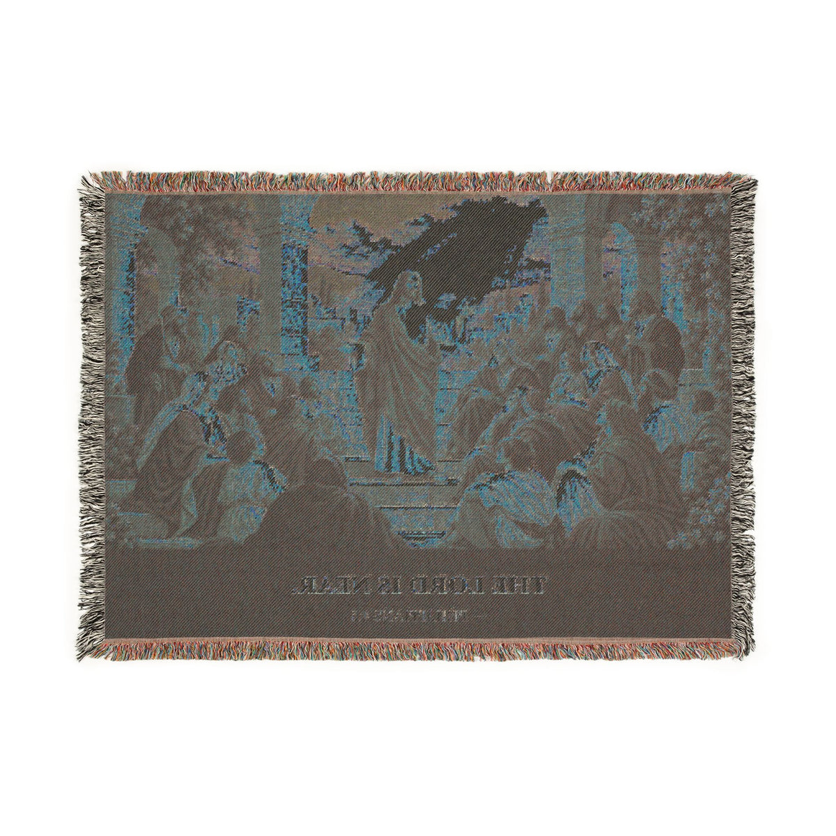 Religious Woven Blanket — 'The Lord Is Near' Inspirational Throw
