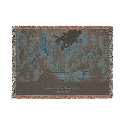 Religious Woven Blanket — 'The Lord Is Near' Inspirational Throw